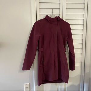 North Face maroon coat with hood